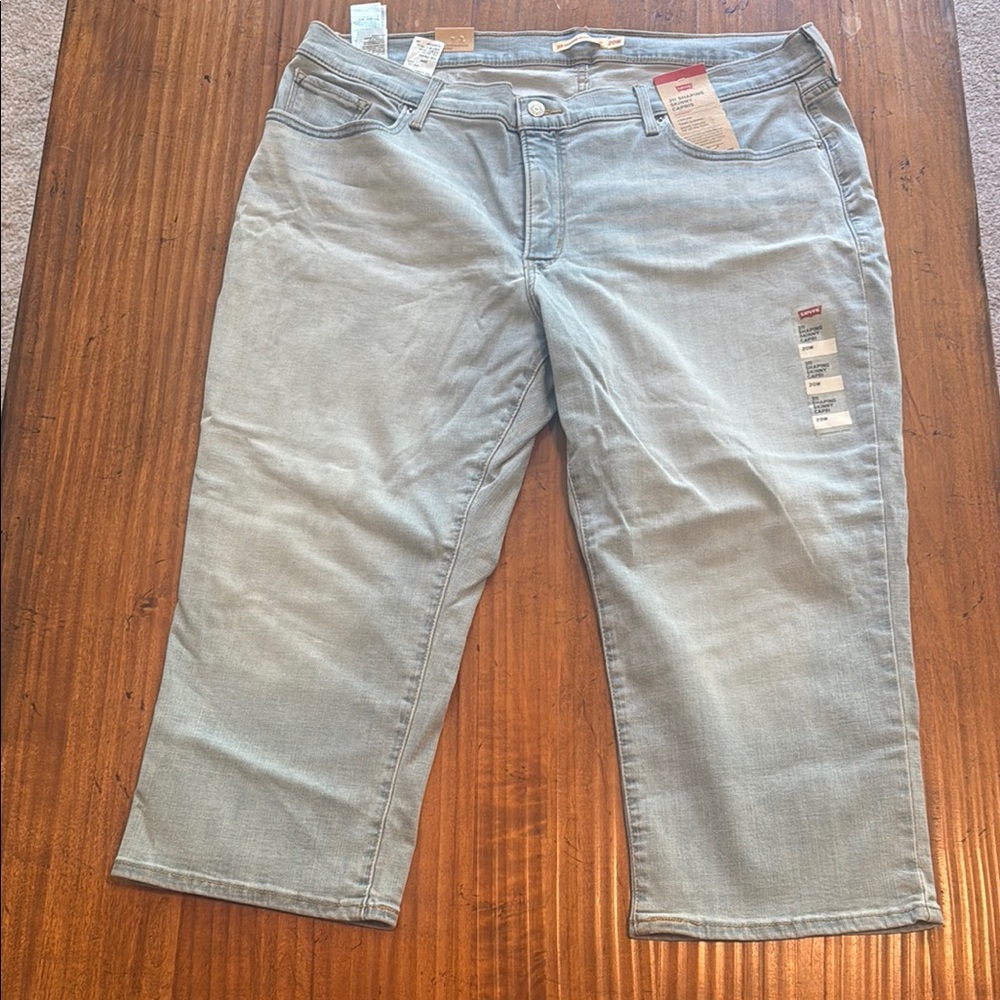 Levi's Blue Ankle Cropped Jeans Soft Washed